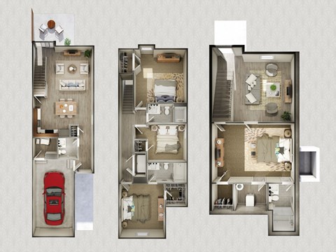 Floor plan for 4 beds, 3.5 baths, 1807 sqft